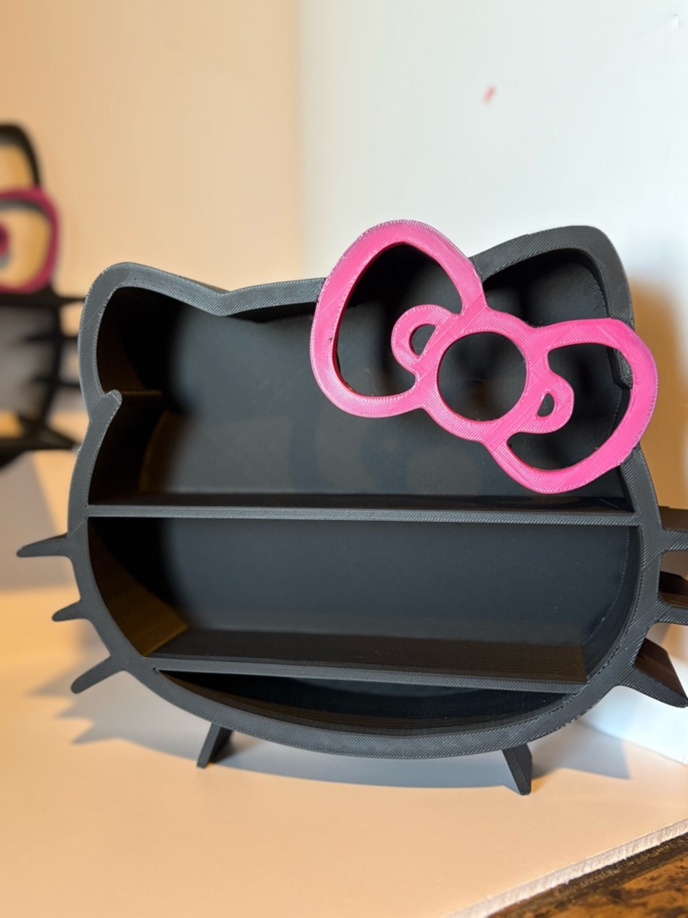 Hello Kitty Black Shelf with Pink Bow Accent